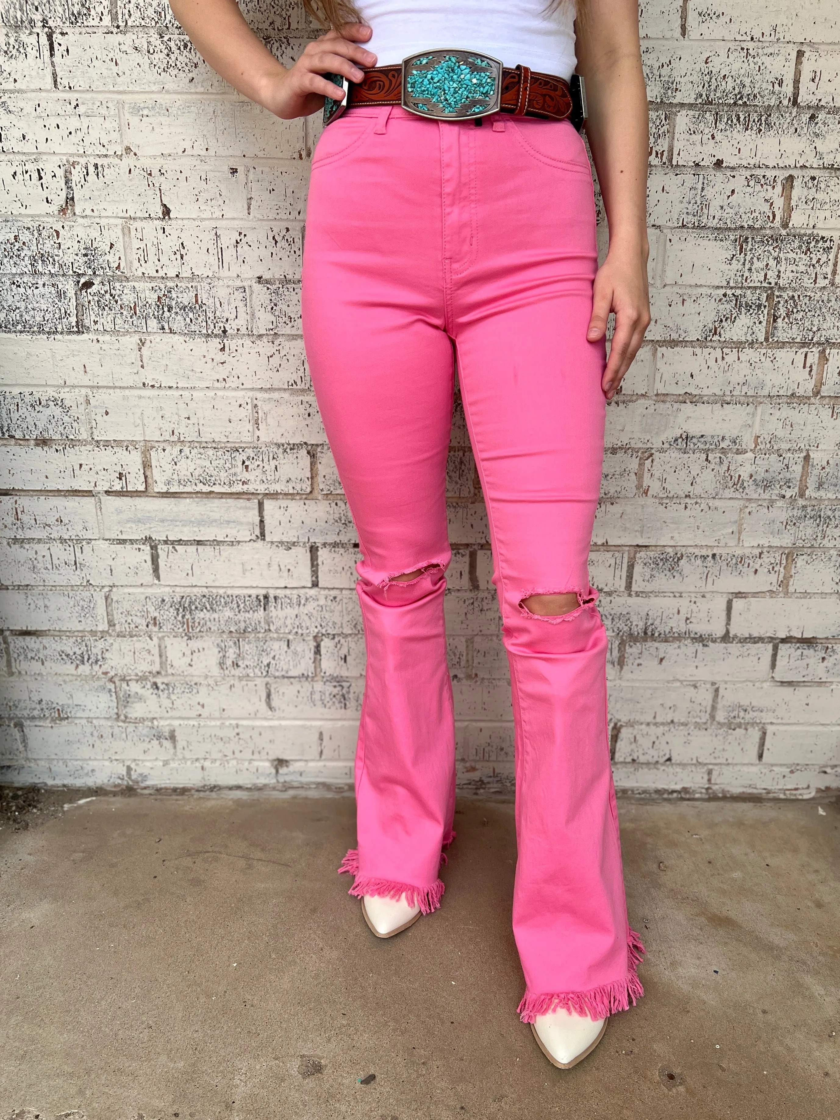 Sunset Fringe Flares