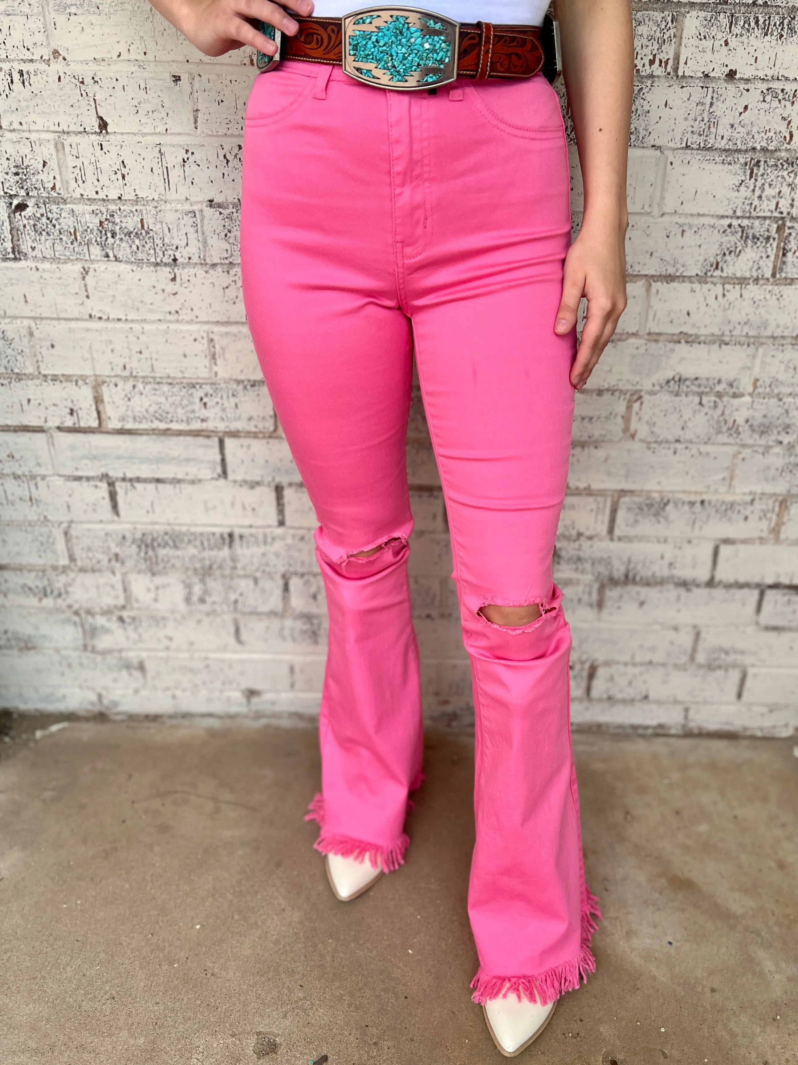 Sunset Fringe Flares