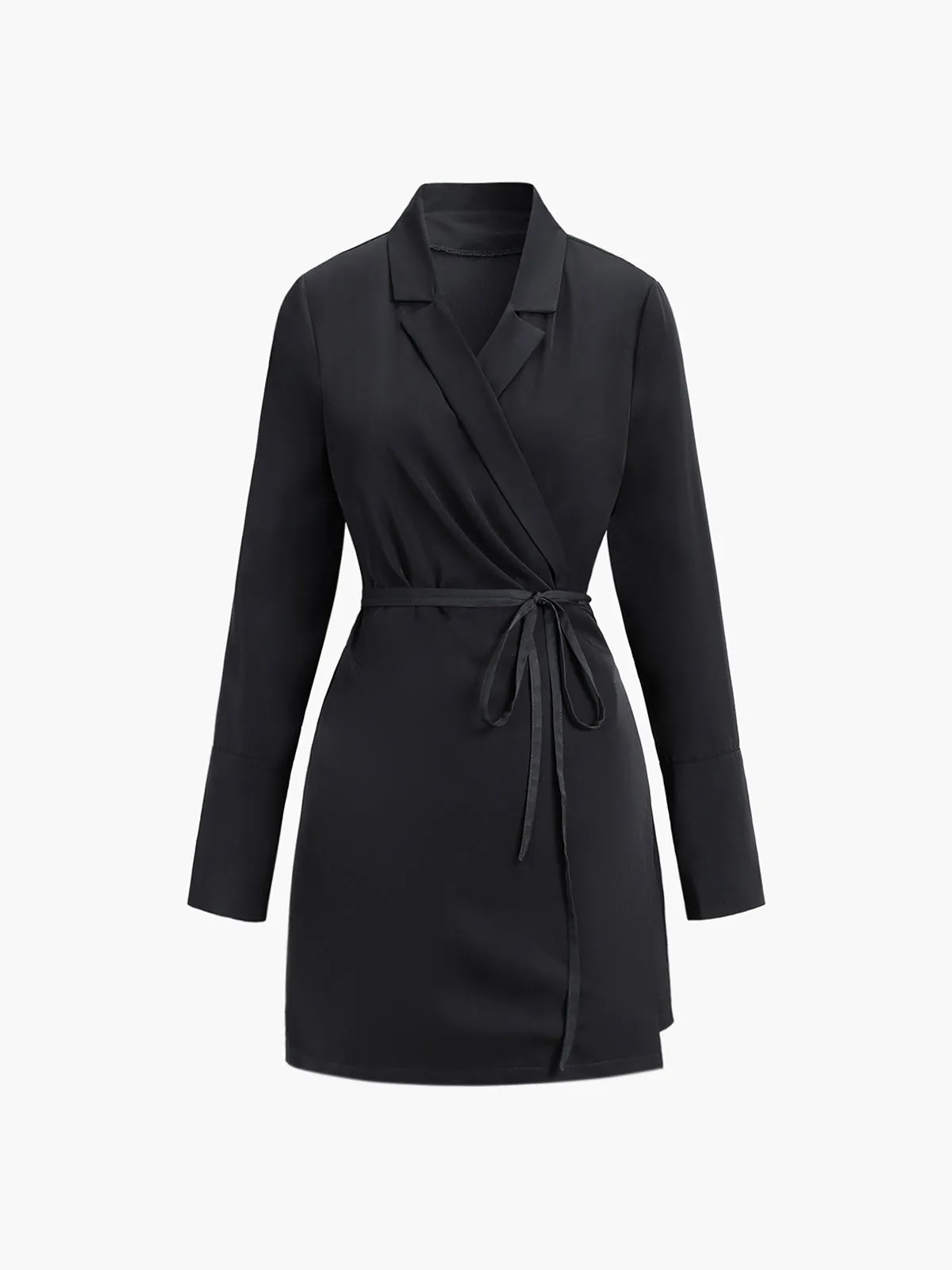 Tied Wrap Graceful Short Shirt Dress
