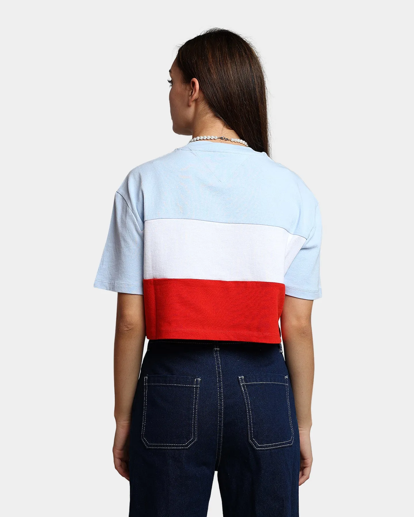 Tommy Jeans Women's Oversized Crop Archive T-Shirt Chambray Sky