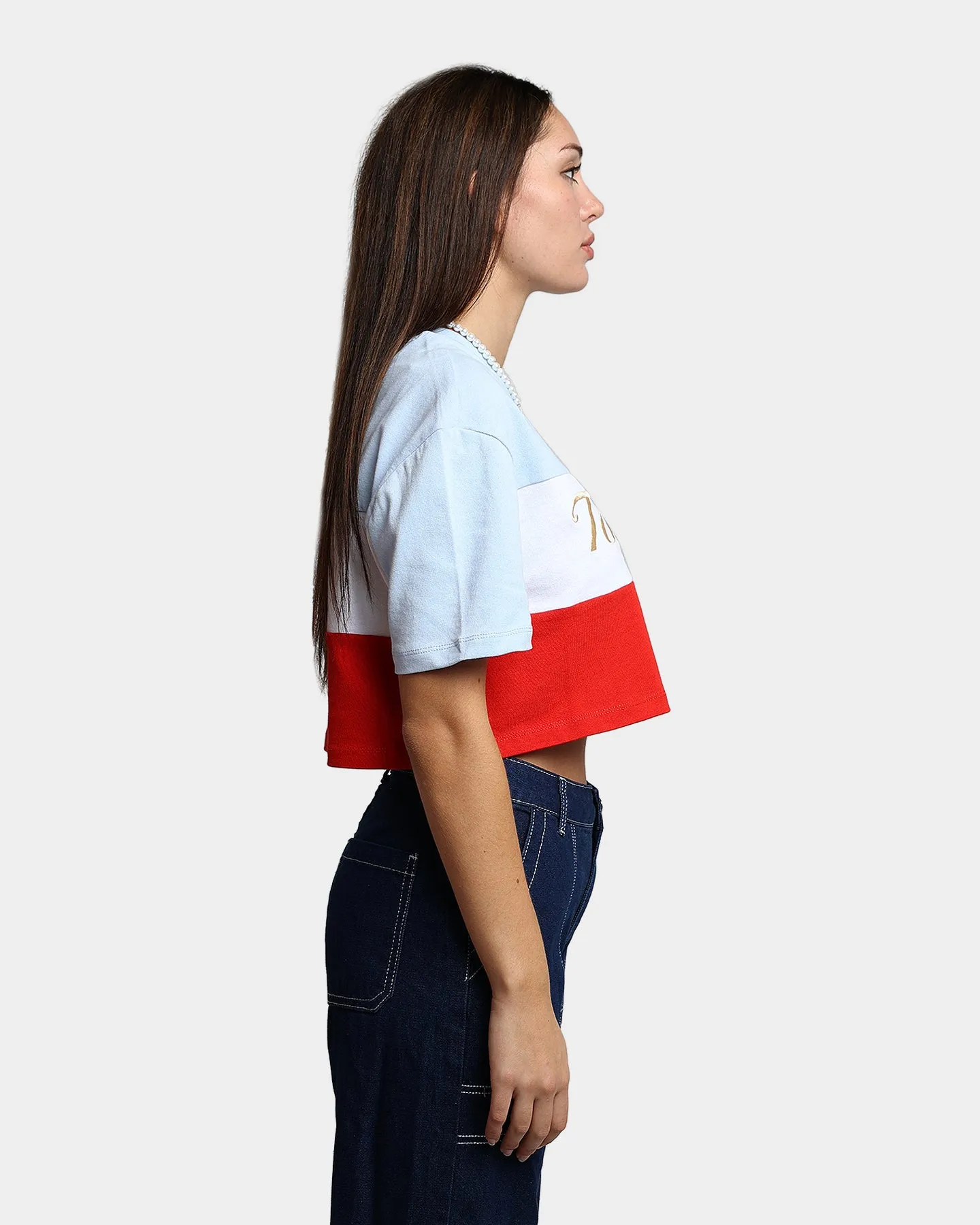 Tommy Jeans Women's Oversized Crop Archive T-Shirt Chambray Sky