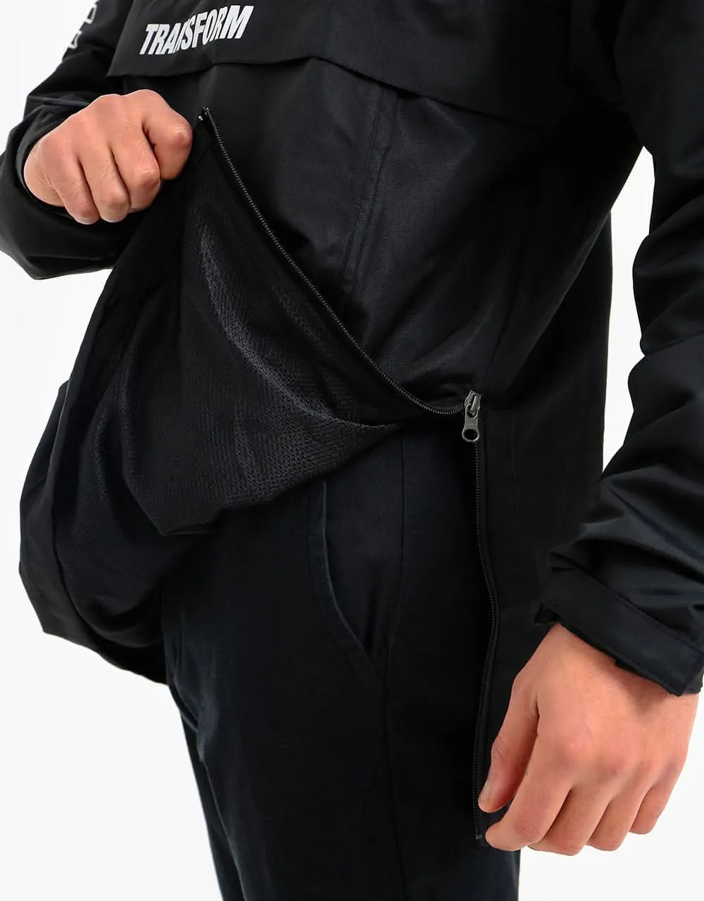Transform The Fast Text Windbreaker 2021 Snowboard Jacket - Black/Black