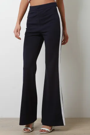 Tuxedo Stripe High Waisted Flare Pants