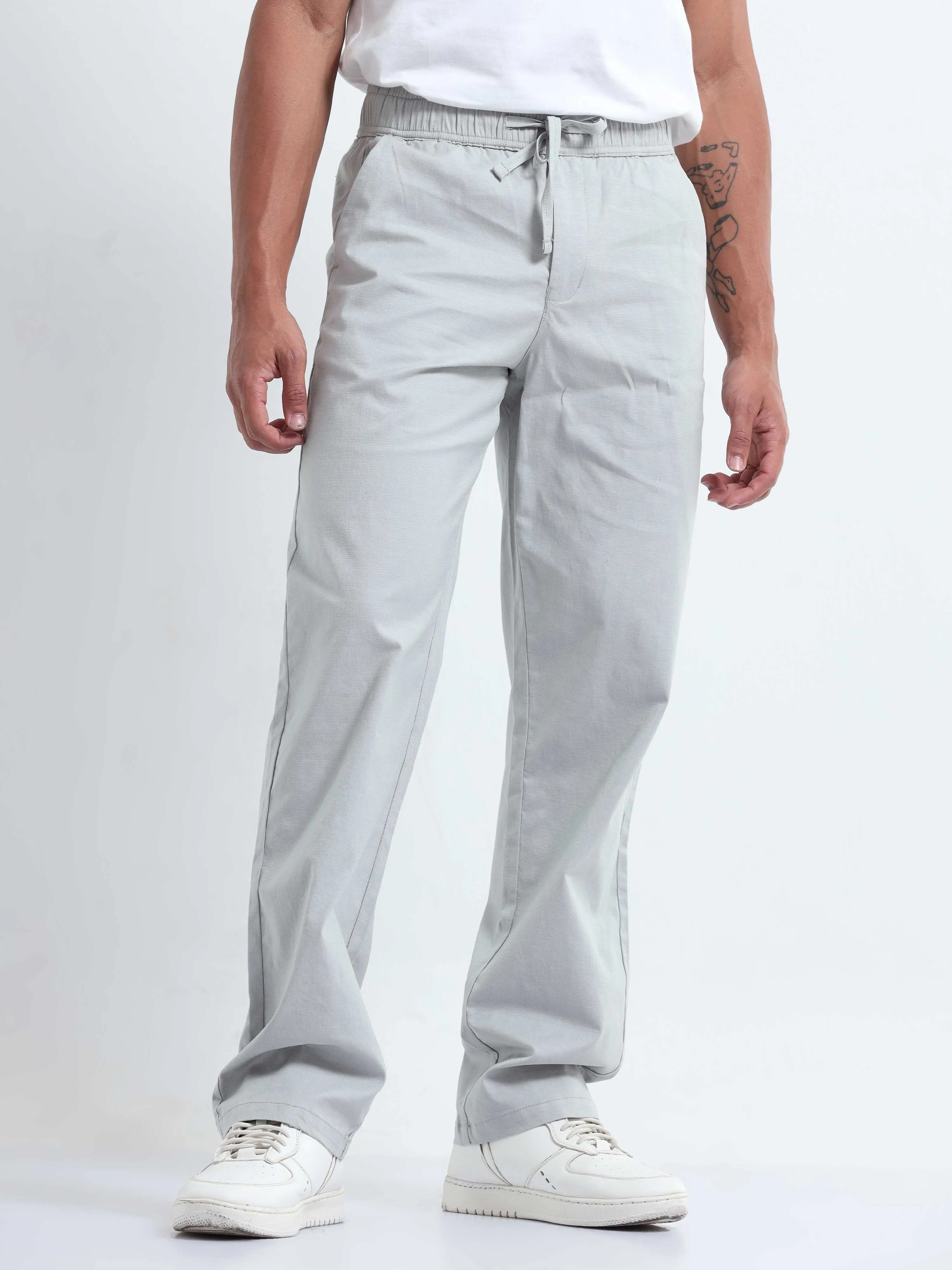 Verve Structural Grey Relaxed Pants