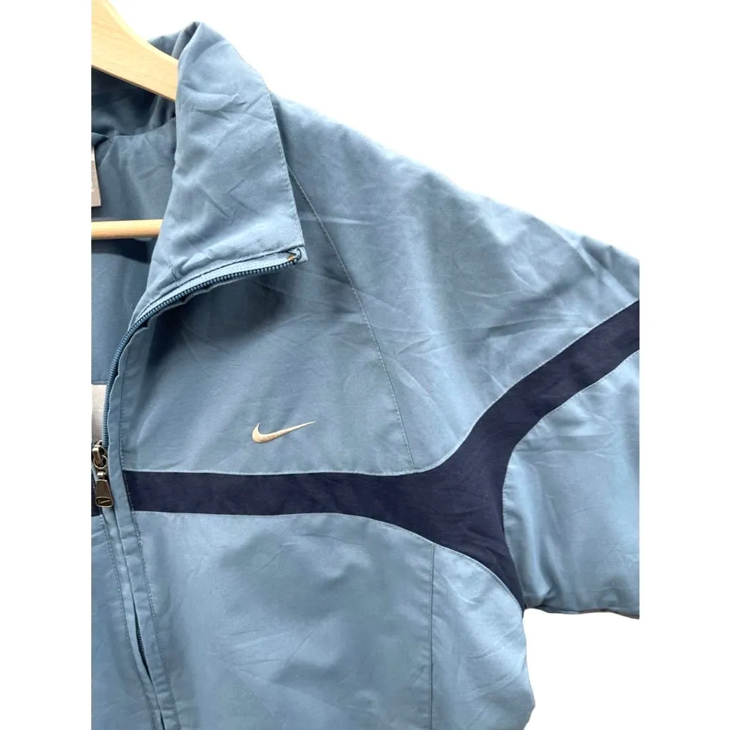 Vintage 2000's Nike Blue Two-Tone Lightweight Zip Jacket