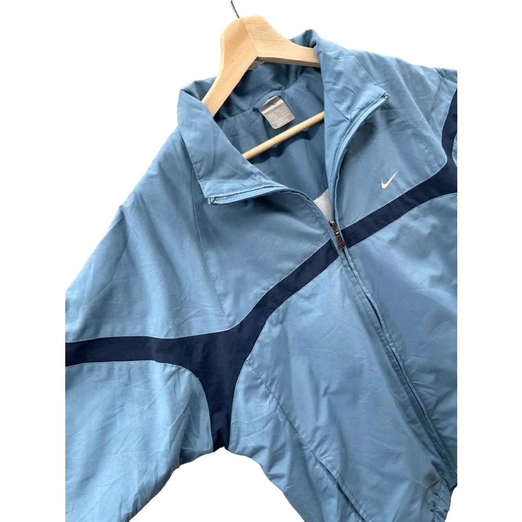 Vintage 2000's Nike Blue Two-Tone Lightweight Zip Jacket