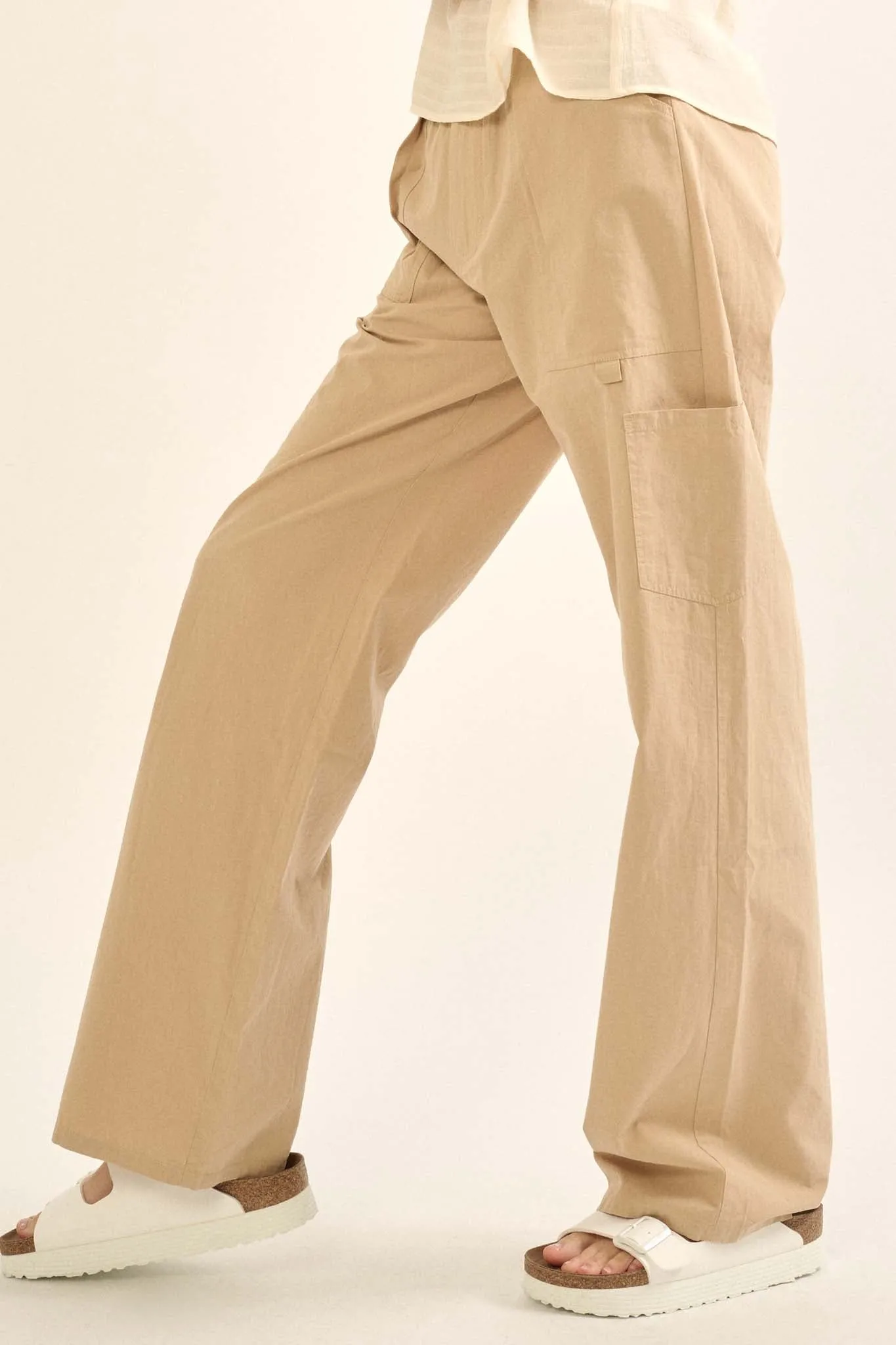 Walk Tall Straight-Leg Cotton Twill Cargo Pants