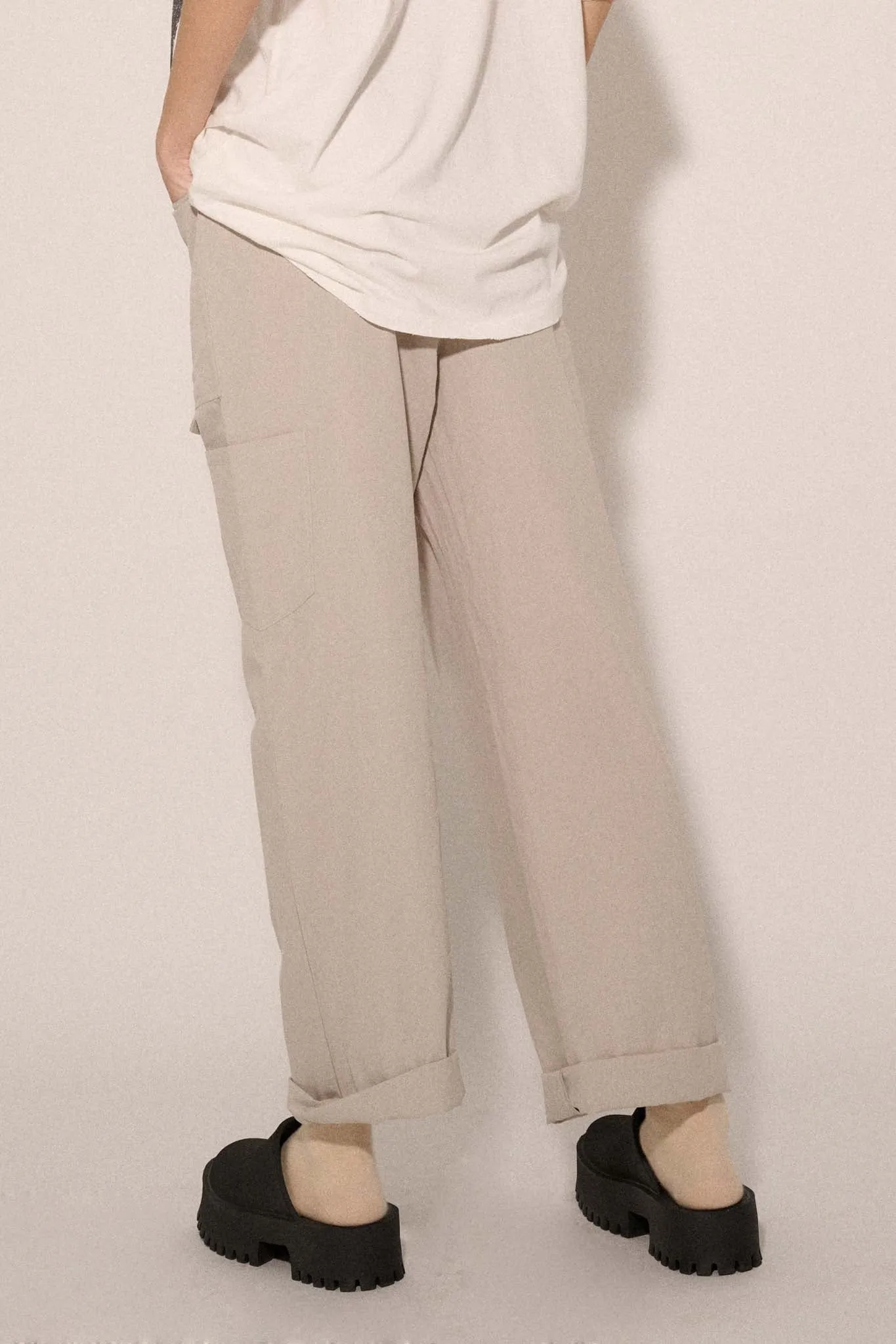 Walk Tall Straight-Leg Cotton Twill Cargo Pants
