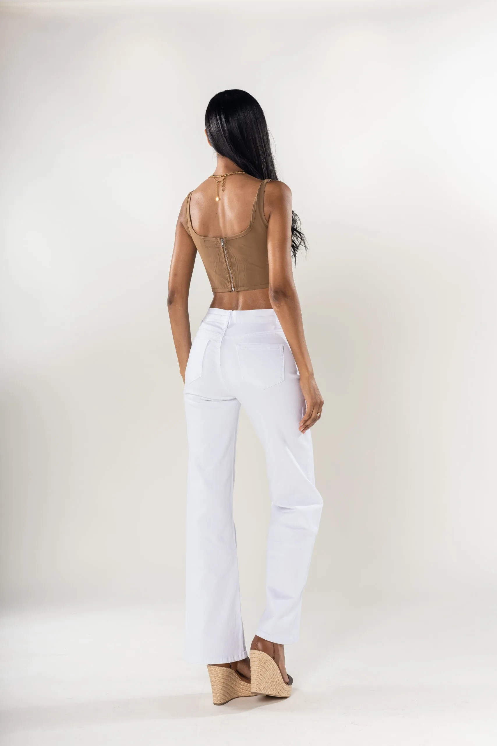 Wholesale White High Waisted Flared Jeans - NEW PACK