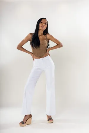 Wholesale White High Waisted Flared Jeans - NEW PACK
