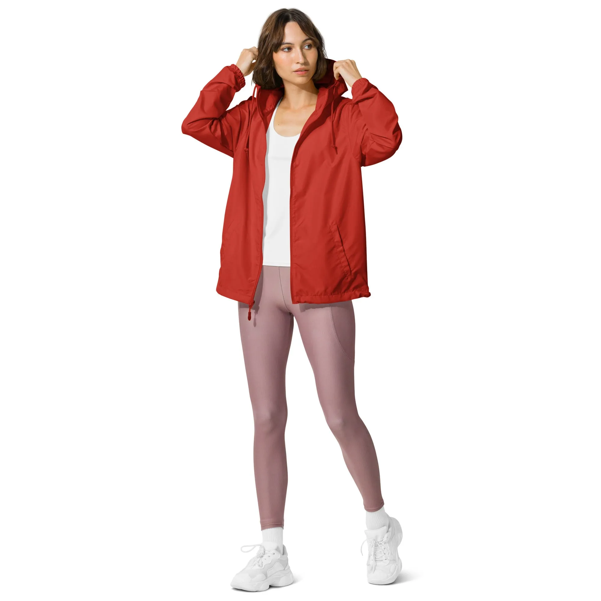 Women's lightweight zip up windbreaker