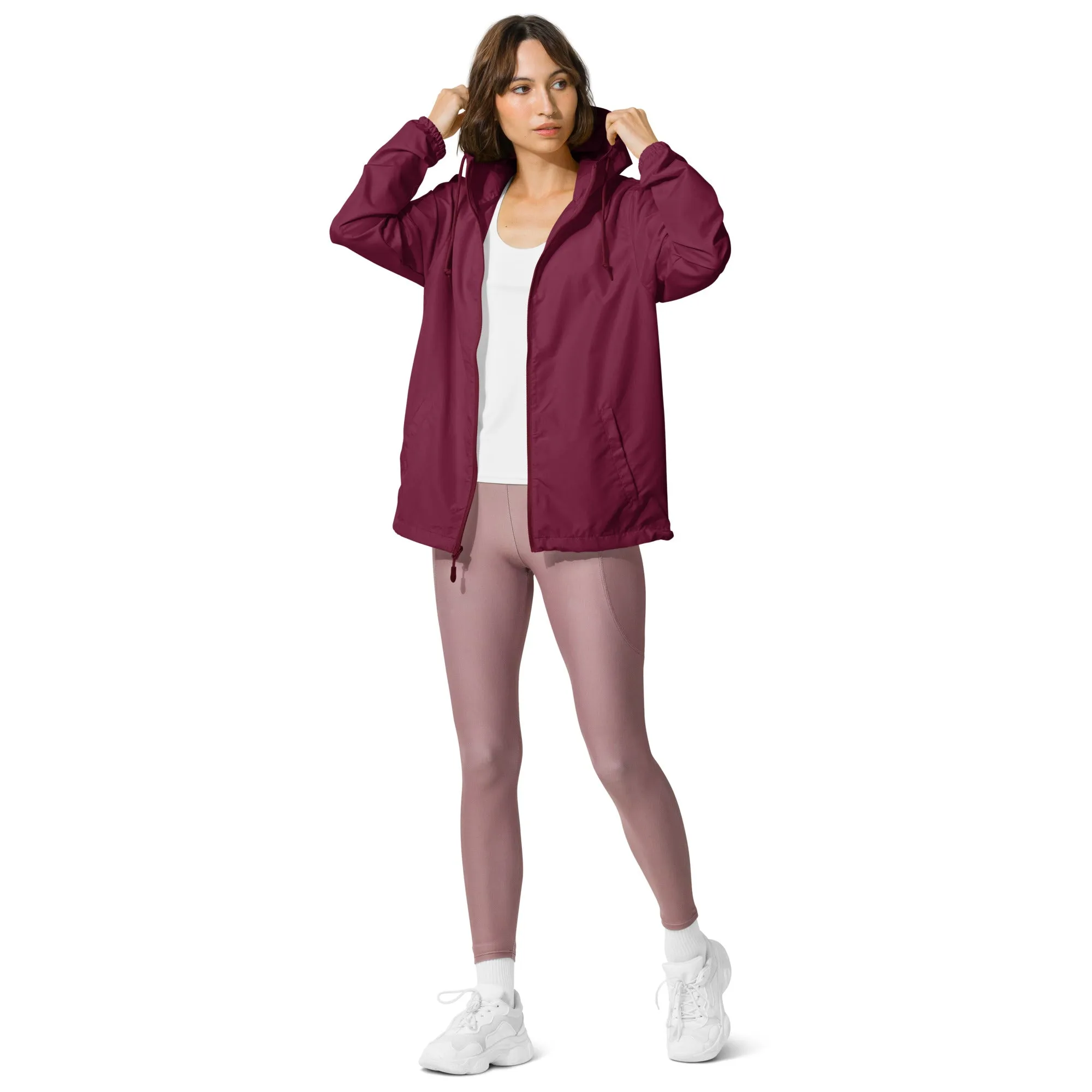 Women's lightweight zip up windbreaker