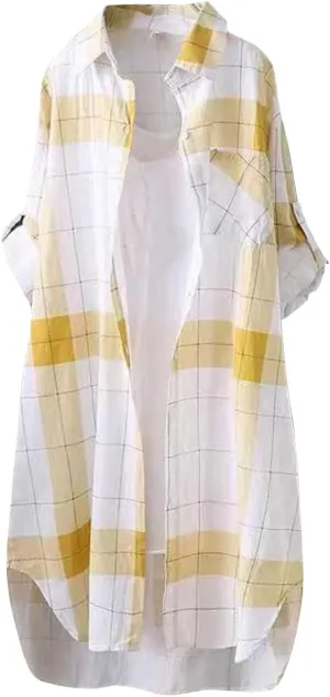 Womens Oversized Button Down Plaid Shacket Shirt Roll Up Long Sleeve Casual Boyfriend Tunic Blouse Top 2024 Fall